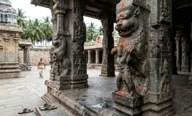 sri margabandeeswarar temple (virinjipuram lion pillars & prakaram)